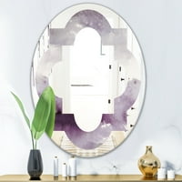 Designart 31.5 23.7 Purple modern fali tükör