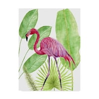 Védjegy Szépművészeti állatok vászon Art 'Tropical Flamingo I' Melissa Wang