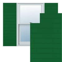 Ekena Millwork 18 W 27 H True Fit PVC Horizontális Slat Modern Style rögzített redőnyök, Viridian Green