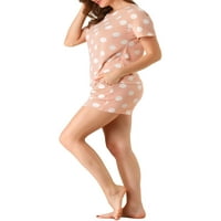 Egyedi alku a nők rövid ujjú pöttyös pizsama alváskészletek