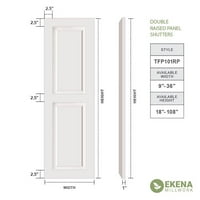 Ekena Millwork 15 W 32 H True Fit PVC Két egyenlő emelt panel redőny, borsvörös