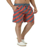 Férfi nyári húzózsinór derék színű blokk fürdőruhák rövidnadrág
