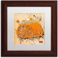 Védjegy Szépművészet Snap pénztárca narancssárga vászon művészet, Roderick Stevens, White Matte, Wood Frame