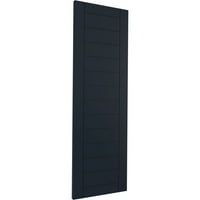 Ekena Millwork 18 W 54 H True Fit PVC vízszintes SLAT keretes modern stílusú rögzített redőnyök, csillagtalan éjszakai kék