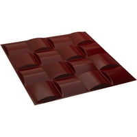 Ekena Millwork 5 8 W 5 8 H Baile endurawall dekoratív 3D -s falpanel, fényes Merlot