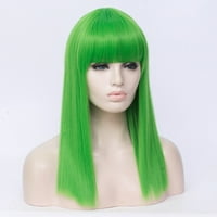 Egyedi alku az emberi haj parókák nőknek hölgy 20 Zöld parókák paróka sapkával