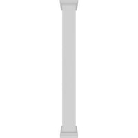 Ekena Millwork 8 W 10'H prémium négyzet alakú nem szalagos PVC endura-kézi oszlopcsomagoló készlet, toszkán tőke és bázis