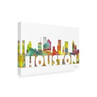 Marlene Watson 'Houston Texas Skyline Mclr 2' Canvas Art