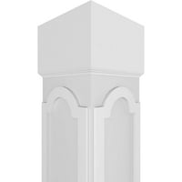 Ekena Millwork 8 W 10'h kézműves klasszikus négyzet alakú nem-társított Paretwork oszlop W Standard Capital & Standard Base
