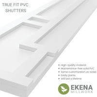 Ekena Millwork 12 W 55 H True Fit PVC Hastings rögzített redőnyök, termikus zöld