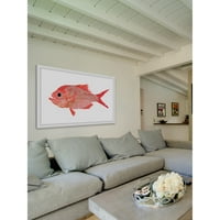 Marmont Hill Vörös csíkos halak, Michael Pantalos keretes festménynyomtatás