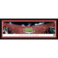 Ohio State Football - Végzítő zóna nézet - Blakeway Panoramas NCAA főiskolai nyomtatás kiválasztott kerettel és egyszőnyeggel