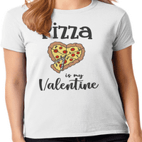 Graphic America Valentin-napi pizza az én Valentin vicces női grafikus pólóm