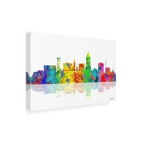 Marlene Watson 'Lincoln Nebraska Skyline 1' Canvas Art