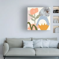 Melissa Wang 'Lunar Flower i' Canvas Art