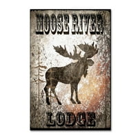 A LightBoxJournal védjegye Képzőművészeti 'Lodge Moose River Lodge' vászon művészete