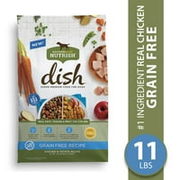 Rachael Ray Nutrish DISH természetes száraz kutyaeledel, gabona mentes csirke & burgonya recept zöldségekkel & gyümölcs, lbs
