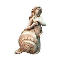 Homestyles in. Antik fehér amfitrit Szexi tengeri csiga sellő egzotikus héjú tengeri tengerparti szoborában