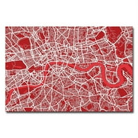 Védjegy Art London Street Map iv Canvas Wall Art készítette: Michael Tompsett
