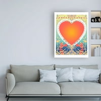 Védjegy Szépművészet 'Valentine Heart' vászon művészet, David Chestnutt