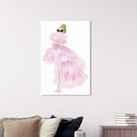Wynwood Studio 'Pink Tutu Dress' Fashion and Glam Wall Art vászon - rózsaszín, fehér, 20 30