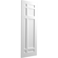 Ekena Millwork 12 W 66 H True Fit PVC San Juan Capistrano Mission Style Style Rögzített redőnyök, fehér