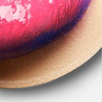 Designart 'Gyönyörű nő ajkak rózsaszínű rúzsgal' Modern körfém fali művészet - 11 lemez