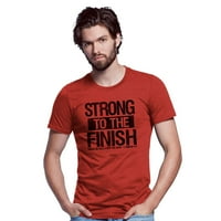 Világos forrás férfi póló - erős a célhoz - piros heather - x -large