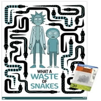 Rick és Morty-hulladék kígyók fal poszter, 14.725 22.375