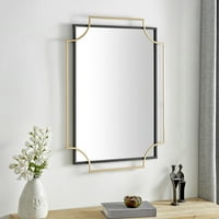 Firstime & Co. Fekete és Arany Tindall Wall Mirror, Modern, téglalap alakú, 25. 35.