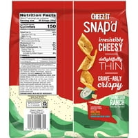 Cheez-it Snap'd Parmezán Ranch sajtos sült snackek, 7. Oz