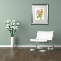 Védjegy Szépművészet Rainbow Bouquet vászon művészet, Sheila Golden, White Matt, ezüst keret