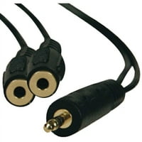 Tripp Lite® sztereó kábel y-adapter, 1ft