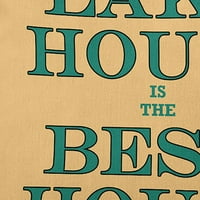 Egyszerűen a Daisy Square Lake House legjobb ház poli dobó párna, Kelly Green Qty 1