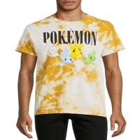 Pokemon férfi és nagy férfi karakterkötési festék grafikus póló