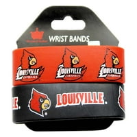 A Louisville Cardinals Sport Team logó gumi csukló együttese 2 -es készlet