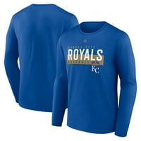 Férfi fanatikusok márkás Royal Kansas City Royals agresszív törekvés Hosszú ujjú póló