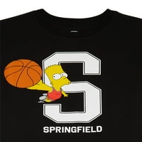 A Simpsons Boys rövid ujjú BART sport grafikus póló, 2-Pack, Méret XS-XXL