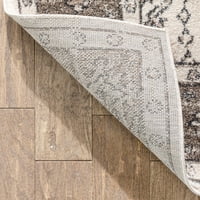 Jól szövött Topkapi Savona kortárs geometriai mintázat Brown Vintage Distressed 2'3 7'3 Runner Area Rug