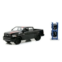 Csak teherautók 1: Dodge Ram öntött autó fekete piros csíkok Játssz járművek