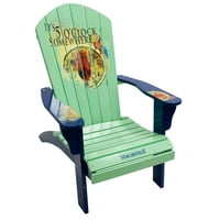 Margaritaville Wood Adirondack szék, zöld, tengerparti kültéri székek