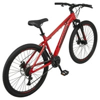 Mongoose 26 hüvelyk. Durham Unise Mountain Bike, piros és fekete, sebesség