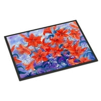 Carolines Treasures IBD0257MAT Lillies beltéri vagy kültéri szőnyeg 18x27, 27 L 18 W, Többszínű