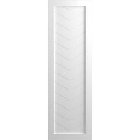 Ekena Millwork 15 W 78 H True Fit PVC egy panel Chevron modern stílusú rögzített redőnyök, fehér