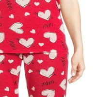 Titkos kincsek A női és a nők plusz Valentin-napi nyomtatott pizsama szett, 2 darab