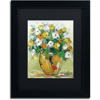 Védjegy Képzőművészet Tavaszi virágok egy vázában 4 vászon művészet, Hai Odelia, fekete matt, fekete keret