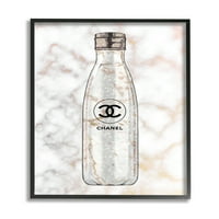 Stupell Industries glam divat vizes palack márványfekete keretben, 20, design by ziwei li