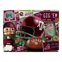 Youthefan Texas A&M Aggies Retro sorozat Puzzle 15 X20