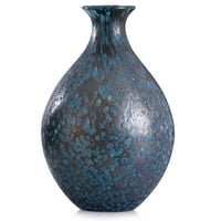 Modbury foltos kék művészeti üveg váza