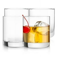 Klasszikus régimódi whisky szemüveg -dudak, nehéz bázissal, oz, 4 -es készlet